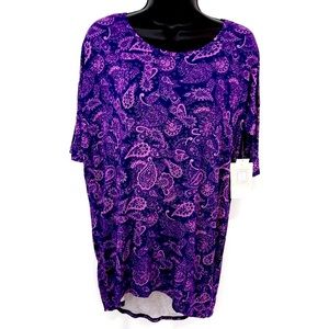 LuLaroe XXSmall Purple Hi-Low Tunic Long Tee NWT